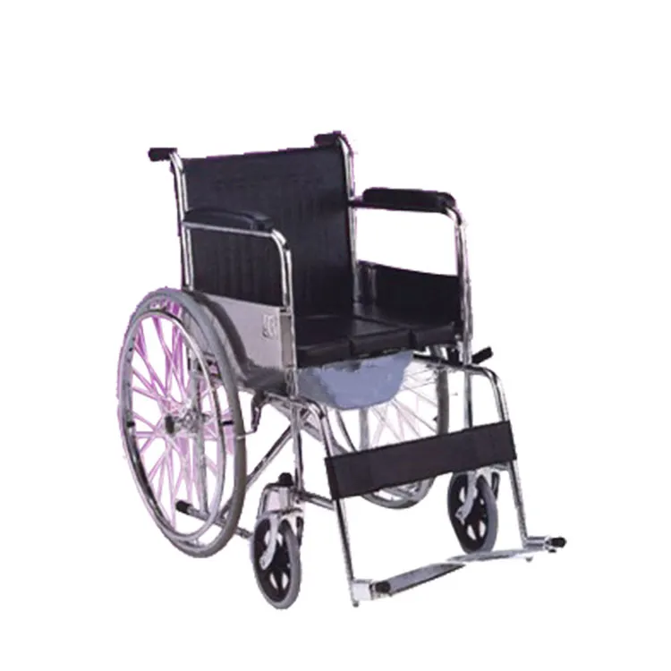 בית חולים כרום פלדה שידת טואלט כיסא כיסא גלגלים עם ISO 13485 אושר