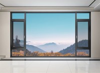 Ventanas Abatibles Modernas con Marco de Aleación de Aluminio, Mosquiteras de Acero Inoxidable, Persianas Enrollables, para Exteriores, Baños, Dormitorios y Hogares