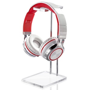 Support pour casque en acrylique transparent personnalisé avec surface polie pour l'affichage et le rangement des casques - Product Image 5