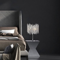 Lampe de Table en Cristal Luxe Léger Style Français Moderne Taille Moyenne 2026 LED Flexible Simple pour Salon Chambre Salle à Manger