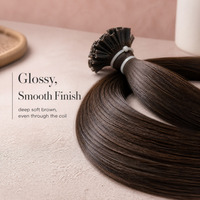Extensions de cheveux lisses en trame, couleur chocolat noir, mèches fines, brillance douce, pour coiffure de costume et archivage