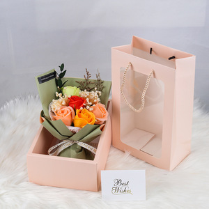 Confezione <span class=keywords><strong>Regalo</strong></span> di Rose di Sapone all'Ingrosso, Bouquet per <span class=keywords><strong>Compleanno</strong></span> della <span class=keywords><strong>Fidanzata</strong></span>, <span class=keywords><strong>Regalo</strong></span> di Halloween, Laurea, San Valentino e Natale - Product Image 6