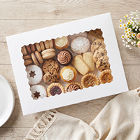 Boîtes à pâtisserie blanches en gros avec fenêtre transparente, emballage en papier de qualité alimentaire pour les boulangeries