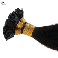 Extensions de cheveux humains pré-collées en forme de V, cheveux vierges chinois, extensions de cheveux à la kératine