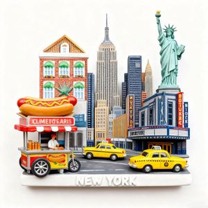 Imán Decorativo para Refrigerador con Temática de Viajes por el Mundo, de Poliresina, Recuerdo Decorativo - Product Image 1