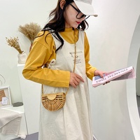 2026 Designer Sommer-Tasche Bambus Halbmond-Strandtaschen für Frauen Tote Bambus-Handtasche Natürliche Korbtasche Damen Bambus-Umhängetaschen