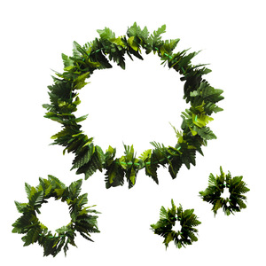 JingRui - Guirnalda de Hojas de Helecho Artificiales de Tela Realista de 100 cm, para Mujer, Estilo Hawaiano, para Interiores y Exteriores, para Todas las Estaciones, Venta Directa de Fábrica - Product Image 6