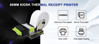 L'imprimante thermique de reçu de kiosque de Cashino KP-300 80mm avec le présentateur peut rétracter le papier
