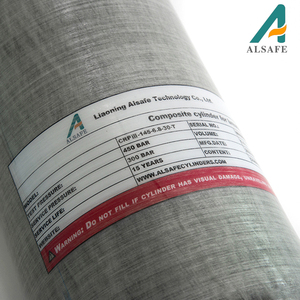Bombola <span class=keywords><strong>di</strong></span> <span class=keywords><strong>Gas</strong></span> Composita in Fibra <span class=keywords><strong>di</strong></span> Carbonio Avvolta ad Alta Pressione ALSAFE 300 bar 4500 psi 6,8 L - Product Image 5