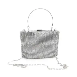 Hot Sale Party Shiny Tote Tassel Ladies Crystal Handbags Clutch Bags Dinner Purse Luxury Rhinestone Evening Bags