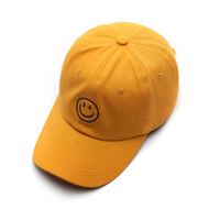 Chapeaux de papa en coton non traités, broderie de coton 6 panneaux à bord incurvé, profil basse, personnalisés