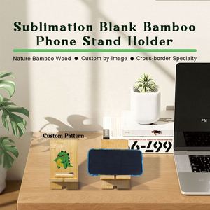 Handcrafted Bamboo Smartphone Stand | Sustainable Office <b>Desk</b> Accessory | Custom Logo Printing for Corporate Gifts - Product Image 6