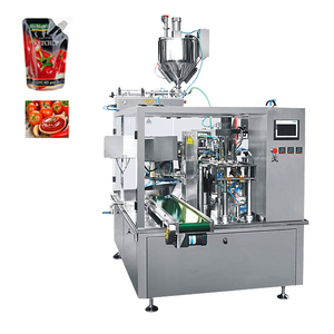 Machine de remplissage et de scellage de pâte de tomate pour sachets de sauce, état neuf, emballage en sachet en bois pour produits alimentaires, boissons, produits chimiques - Product Image 1