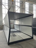 Casa Contenedor Plegable de Acero Prefabricada y Desmontable con 2-4 Dormitorios y Baño, Diseño Moderno para Uso como Apartamento