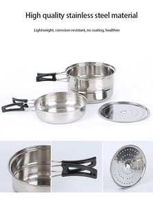 野营轻便便携式不锈钢户外野营烹饪茶具 - Product Image 5
