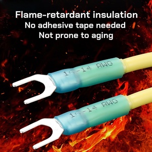Cnxi ô tô nhiệt thu nhỏ Spade ngã ba cách điện thiết bị đầu cuối nóng bán T2 dây đồng kết nối uốn Lugs công nghệ cho u-loại - Product Image 2