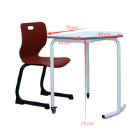 Conjunto de Sillas y Escritorios Individuales para Estudiantes, Muebles Escolares para el Aula