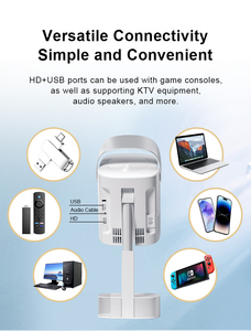 MUZEE โปรเจคเตอร์ TS9 Pro 720P แบบพกพาโปรเจคเตอร์ LED 4K WIFI Android 13 250 ANSI Lumen โปรเจคเตอร์วิดีโอ Full HD - Product Image 3