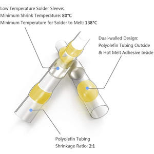 Kit de bornes de raccordement à sertir thermorétractables étanches pour câblage électrique en ingénierie chimique - Product Image 3