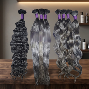 Cheveux humains Remy 100 % naturels non traités du sud de l'Inde, lisses, en vrac, teints - Product Image 4