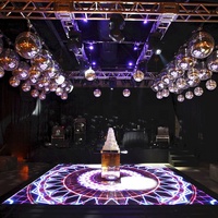 Panneau d'affichage LED interactif pour piste de danse extérieure 250x250, idéal pour mariages et scènes