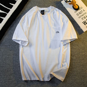 Camisa básica de algodón puro para hombre para verano <span class=keywords><strong>Camiseta</strong></span> de manga corta de diseño simple con <span class=keywords><strong>interior</strong></span> de color sólido 100% tela de punto - Product Image 4