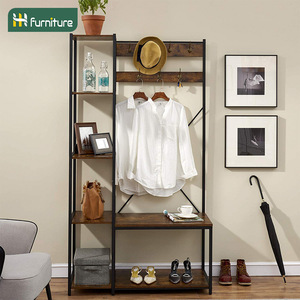 Manufacturer's simple coat <b>rack</b>, floor-standing household clothes <b>rack</b>, storage <b>shelf</b>, hat storage - Product Image 4
