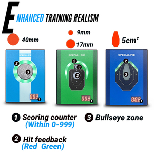 Cible d'entraînement à la tir à sec IDPA pour la maison. Cible <span class=keywords><strong>laser</strong></span> rechargeable. Son auto-installé et retour d'information instantané par flash. - Product Image 5