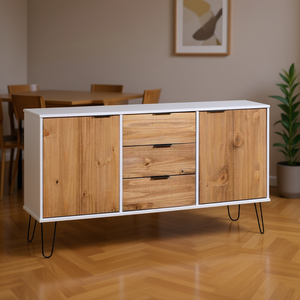 Credenza in Legno di Pino Massiccio 51,42 X 16,93 X 28,98 Pollici, Design Moderno Mid-Century per Arredamento Sala da Pranzo - Product Image 2
