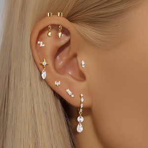 Pendientes de Aro Minimalistas Clásicos de Zirconia 925, Joyería al por Mayor, Resistentes al Agua, en Oferta - Product Image 4