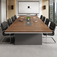 Table de conférence commerciale moderne et simple, design rectangulaire long, chaise détachable sans peinture, mobilier de bureau, livraison postale