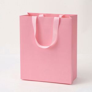 Sacs d'emballage en papier kraft de 7,8x3,9x11 pouces avec poignées, sacs d'emballage en vrac pour mariage, artisanat, épicerie, boutique, commerce de détail - Product Image 4