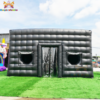 Tente Gonflable Noire pour Discothèque Intérieure, Étanche, Ignifuge, Protection UV, Taille Personnalisable, Portable pour Sports et Événements