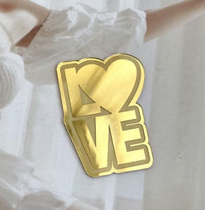 Nouveau Cupcake Acrylique Gâteau Topper Mon Amour Coeur Forme Gâteau Disques pour <span class=keywords><strong>Happy</strong></span> Valentines Day Joyeux Anniversaire Gâteau Accessoires - Product Image 2