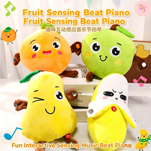 Giocattolo Interattivo in Peluche Hopearl Fruit Induction Beat Piano - Chitarra Sensoriale a Forma di Frutta Completamente Aggiornata, Giocattolo Sonoro Interattivo Banana Fragola Carota - Product Image 1