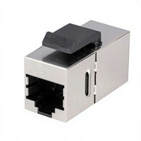 Módulo de red RJ45 Keystone Jack Cat6A blindado macho/hembra de aleación de zinc metálica FTP 10Gbps, conector Ethernet sin herramientas para patching