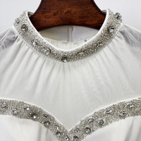 Vente en gros usine Robes de soirée Nouveauté 2026 Robe longue maxi pour femme en gaze patchwork ornée de diamants et de perles, style créateur