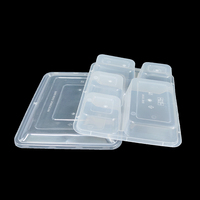 18535 Protection de l'environnement, boîte de rangement alimentaire en plastique PP de qualité alimentaire, compatible micro-ondes