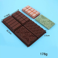 POLY CARBONATE PLASTIQUE DUBAÏ TABLETTE DE CHOCOLAT SILICIUM MOULE SILICIUM