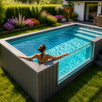 Piscine en fibre de verre de couleur personnalisée, piscine enterrée préfabriquée, piscine enterrée pour la maison, le jardin, l'installation en extérieur
