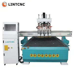 Mesin Cnc Router 1325 1530 2030, Mesin Kayu Multi Kepala Kecepatan Cepat, Mesin Gergaji Router Kayu untuk Papan Mdf