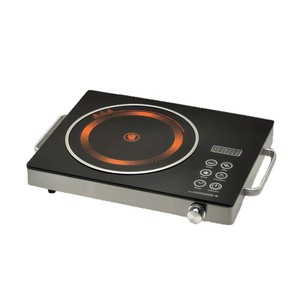 Cuisinière à induction multifonctionnelle en acier inoxydable de style européen, 3500W, à économie d'énergie, pour la cuisson à la wok, noire, haute performance - Product Image 1