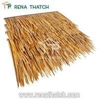 Tuiles de toiture en chaume synthétique en plastique, matériau de toiture en chaume artificiel, panneau de palmier Viva, chaume Viro Java