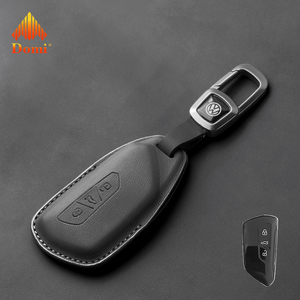Funda de Cuero para Llaves de Coche DM para Volkswagen VW Golf 8 MK8 ID.3 ID.4 para Skoda Octavia A8 Seat <span class=keywords><strong>Cupra</strong></span> Formentor <span class=keywords><strong>Leon</strong></span> MK4 Tarraco 2020 - Product Image 5