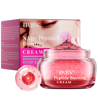 Crème boostante aux peptides IREV NAD+ favorisant la régénération du collagène, peau repulpée, lissage des ridules, hydratation, crème visage respirante