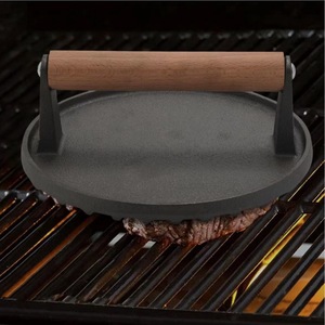 Placa de presión de carne para barbacoa de Metal forjado de hierro fundido, máquina para hacer hamburguesas de pescado y herramienta prensadora, utensilios de cocina, accesorios - Product Image 3