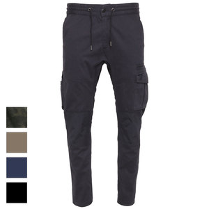 Pantalon de travail pour <span class=keywords><strong>homme</strong></span> en toile de coton élasthanne, coupe droite, taille mi-haute, avec cordon de serrage, bas resserré, imperméable - Product Image 2