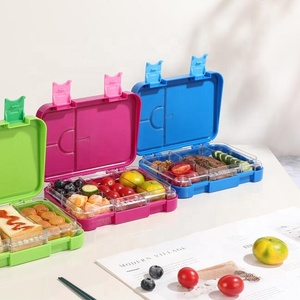 Aohea Boîte à lunch portable personnalisée pour enfants, ensemble de boîtes à lunch en plastique pour l'école, les tout-petits, les enfants, boîtes à lunch <span class=keywords><strong>bento</strong></span> anti-fuite pour enfants - Product Image 1