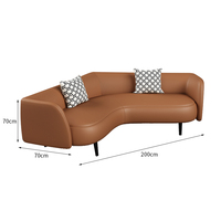 Vestíbulo del hotel Vip Lounge Recepción Curvada Circular Cuero Moderno Modular Comercial Sala de estar Espera Negociación Sofá Conjunto