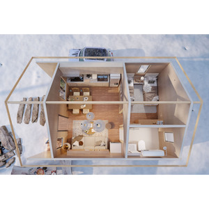 Nhà kho gỗ ngoài trời lắp ráp dễ dàng, làm từ gỗ thông - Product Image 2